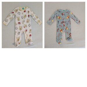 ⭐ Disney Baby Winne the Pooh & Friends fleece footie sleepers size 6-9 months